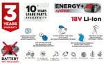 Wiertarko-wkrętarka akumulatorowa bezszczotkowa z udarem Energy+ 18V, Li-Ion, 13 mm, bez akumulatora