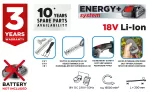 Trymer do trawy 3w1 Energy+ 18V bez akumulatora