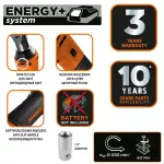 Grzechotka akumulatorowa Energy+ 18V, Li-lon, 3/8”, bez akumulatora, adapter 1/2"