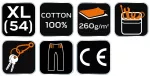 Krótkie spodenki COTTON Slim, 100% cotton, rozmiar XL