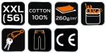 Krótkie spodenki COTTON Slim, 100% cotton, rozmiar XXL