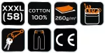 Krótkie spodenki COTTON Slim, 100% cotton, rozmiar XXXL