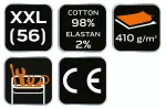 Krótkie spodenki robocze DENIM, czarne, rozmiar XXL