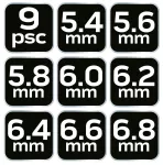 Zestaw kluczy do szprych motocyklowych 9 szt.