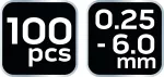 Koszulki termokurczliwe "samolutujące", 100 szt. (0.25 - 6.0 mm)