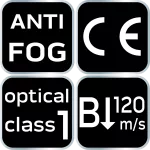 Gogle ochronne, anty-fog, klasa odporności B