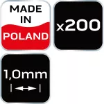 Krzyżyki dystansowe 1 mm, 200 szt.