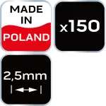 Krzyżyki dystansowe 2.5 mm, 150 szt.