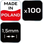 Krzyżyki dystansowe z kółkiem 1.5 mm, 100 szt.