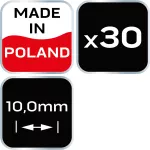 Krzyżyki dystansowe T 10.0 mm, 30 szt.