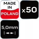 Krzyżyki dystansowe T 5.0 mm, 50 szt.