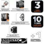 Wiertarko-wkrętarka bezszczotkowa z udarem 100Nm Energy+, bez akumulatora