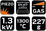 Palnik gazowy nakręcany + nabój z gazem butan, 227g