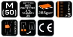 Spodnie robocze HD Slim, odpinane kieszenie, rozmiar M
