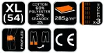 Spodnie robocze HD Slim, odpinane kieszenie, rozmiar XL