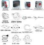 Przecinarka do glazury 1200W, 230x25, zakres ciecia 1000 mm