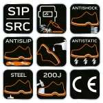 Trzewiki spawalnicze S1P SRC, skórzane, rozmiar 42