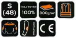 Polar roboczy PREMIUM, wzmocnienia z Cordury, rozmiar S