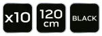 Sznurowadła do butów roboczych 120cm, czarne