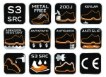 Trzewiki robocze S3 SRC, bez metalu, rozmiar 46 82-127