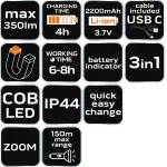 Lampa 3 w 1