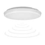 CERS LED 22W, plafon z mikrofalowym czujnikiem ruchu, 2000lm, IP65, 4000K, poliwęglan mleczny biały, funkcja przyciemnienia
