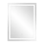 Lustro LED prostokątne 60x80 cm, montaż pion, z wbudowanym wyłącznikiem, z marginesem, 4000K