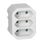 Rozgałęźnik 3x2P euro biały