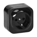 Gniazdo pojedyncze n/t ToDo 2P+Z IP20, 16A, 230V AC, czarny, 10 szt.