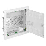MSF rozdzielnica 1x12 multimedialna podtynkowa drzwi metalowe IP 30 - kolor biały