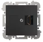 SANTRA gniazdo 1xHDMI bez ramki podtynkowe IP20 - kolor czarny