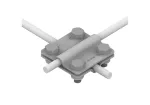 Złącze krzyżowe 4-śrubowe M8 B=30mm (stal ocynkowana ogniowo) AN-04/OG/