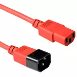 Kabel zasilający C13 - C14 czerwony 0,6m