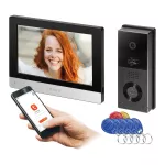 XIRAN, zestaw wideodomofonowy, bezsłuchawkowy, monitor dotykowy 8