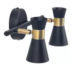 Spotlights series Eufo Double GU10 Black Gold DE-0172-NEG