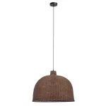 Pendant CORTIC E27 15W Black Natural rattan DE-0214-NAT