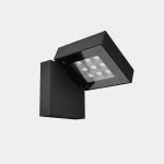 Wall fixture IP66 Modis Optics Single LED 20W LED extra warm-white 2200K ON-OFF Black 932lm AS11-18P8S3OU60