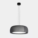 Pendant Gong LED 27.4W 2700K PHASE CUT Teixit textil GRIS Black 1283lm 00-8902-60-I9