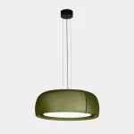 Pendant Gong LED 27.4W 2700K PHASE CUT Teixit textil Verd Verd RAL 6003 matt 1283lm 00-8902-U1-J4