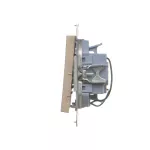 SIMON 55 WMDL-031xx5-144 Przycisk potrójny z podświetleniem LED (moduł) 10 AX, 250 V~, szybkozłącza; Szampański mat