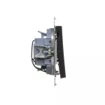 SIMON 55 WMDL-031xx5-149 Przycisk potrójny z podświetleniem LED (moduł) 10 AX, 250 V~, szybkozłącza; Czarny mat