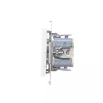 SIMON 55 WMDL-01032X-111 Przycisk poczwórny (moduł) 10 AXm, 250 V~, szybkozłącza; Biały mat