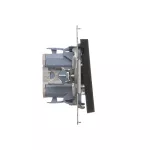 SIMON 55 WMDL-0P15xx-149 Przycisk pojedynczy zwierny z podświetleniem LED (moduł) 10 AX, 250 V~, szybkozłącza; Czarny mat
