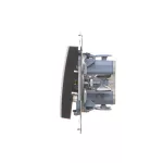 SIMON 54 WMDL-010xxx-049 Łącznik jednobiegunowy (moduł) 10AX, 250V~, szybkozłącza; czarny mat
