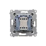 SIMON 54 WMDL-010xxx-049 Łącznik jednobiegunowy (moduł) 10AX, 250V~, szybkozłącza; czarny mat