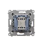SIMON 54 WMDL-011xxx-049 Łącznik jednobiegunowy z podświetleniem LED (moduł) 10AX, 250V~, szybkozłącza; czarny mat
