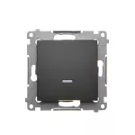 SIMON 54 WMDL-011xxx-049 Łącznik jednobiegunowy z podświetleniem LED (moduł) 10AX, 250V~, szybkozłącza; czarny mat