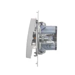 SIMON 54 WMDL-011x2x-043 Łącznik jednobiegunowy z podświetleniem LED (moduł) 16AX, 250V~, zaciski śrubowe; srebrny mat