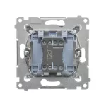 SIMON 54 WMDL-011x2x-043 Łącznik jednobiegunowy z podświetleniem LED (moduł) 16AX, 250V~, zaciski śrubowe; srebrny mat