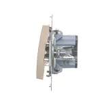 SIMON 54 WMDL-011x2x-044 Łącznik jednobiegunowy z podświetleniem LED (moduł) 16AX, 250V~, zaciski śrubowe; złoty mat